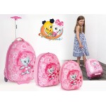 3-er Set Kinder-Trolley und 2 Rucksäcke mit 