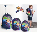 3-er Set Kinder-Trolley und 2 Rucksäcke mit 